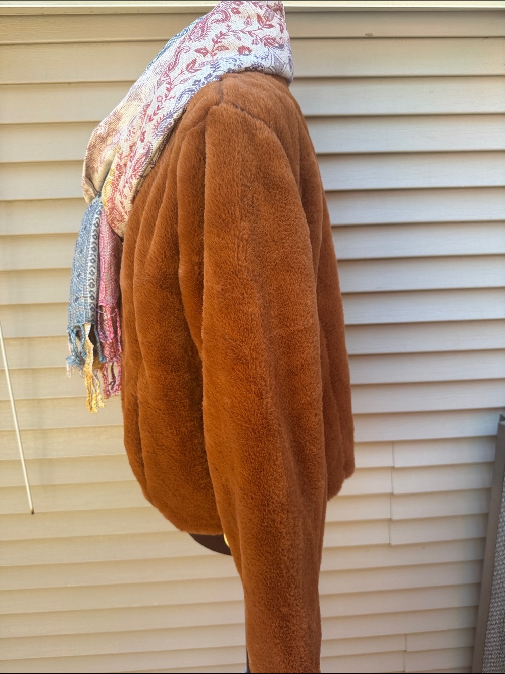 NWT Plush Philosophy Faux Fur Jacket in Chestnut Brown Size M - Picture 11 of 11